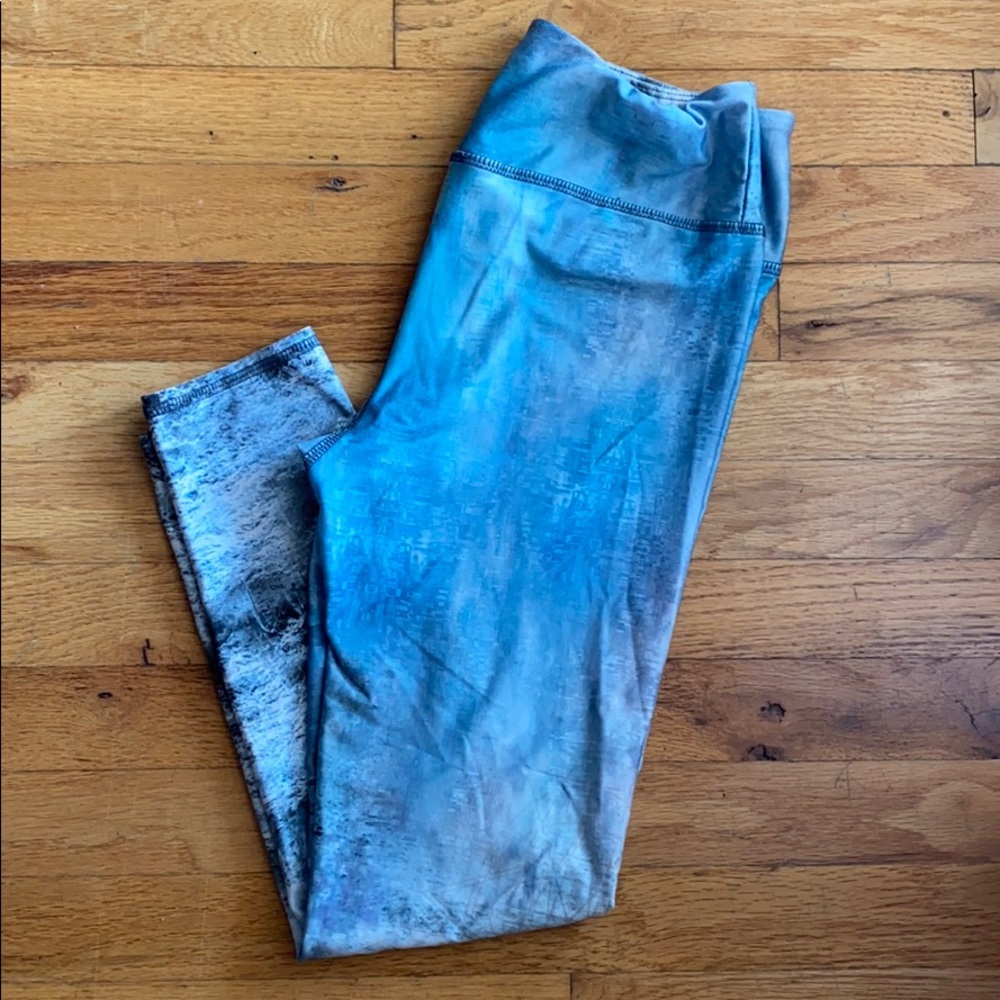 EVCR Blue Ocean Vibes High-Waisted Yoga Leggings